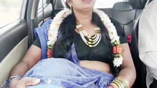 Dirty talking fucking with driver in the car