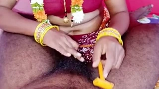 Telugu mom with natural tits