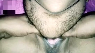 Funny wife licks