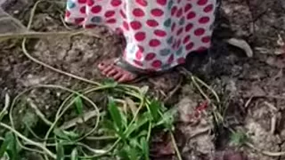 Sister-in-law with open pussy in the village
