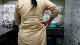 Nude fucks in the kitchen