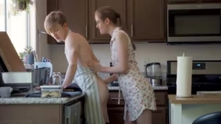 Pornstar with tiny tits has sex in couple