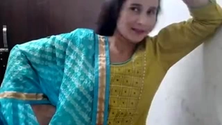 Sex addicted chick at the bathroom