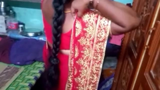 Desi housewife at home