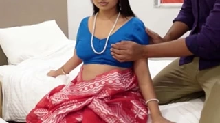 Beautiful aunty in saree